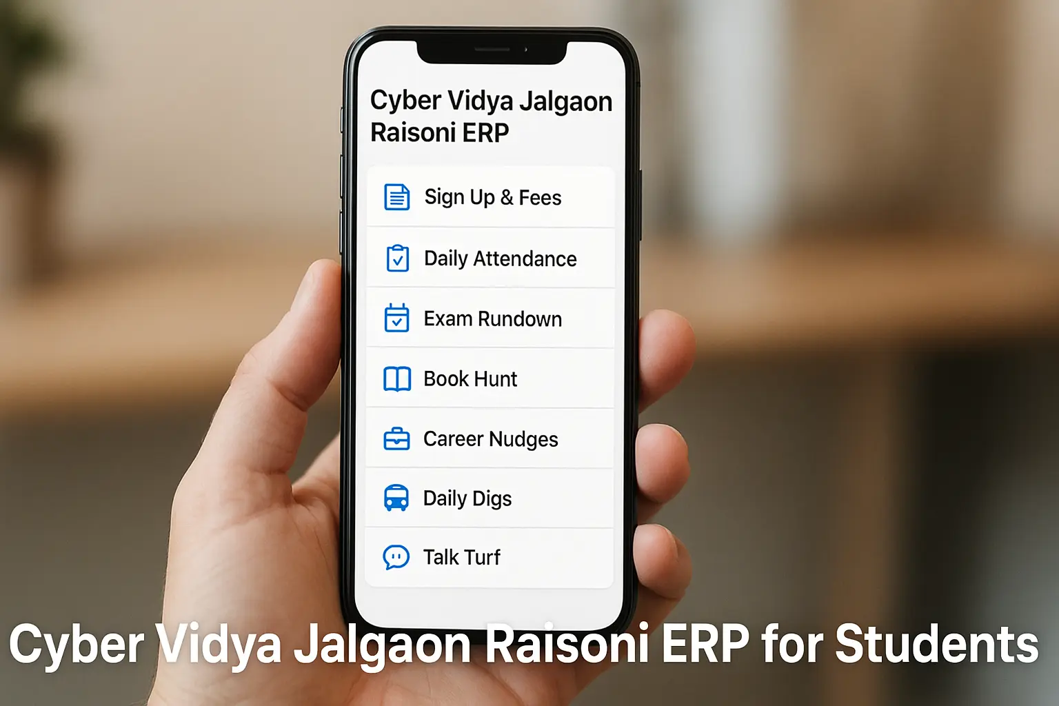 Top Features of Cyber Vidya Jalgaon Raisoni ERP for Students